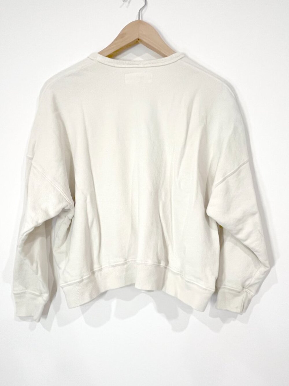 The Great u-neck teammate sweatshirt washed white size 0 XS cotton - Picture 3 of 6